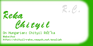 reka chityil business card
